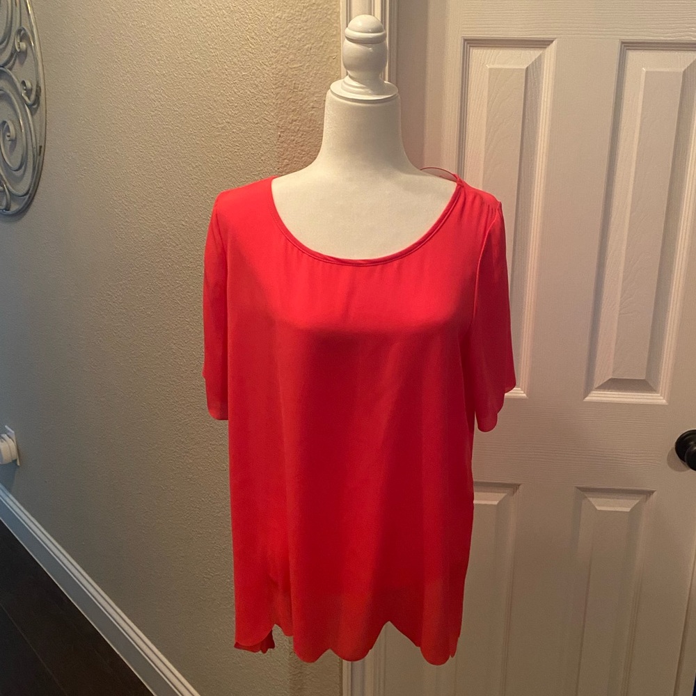 NWT Wanna B Large Bright Pink Blouse